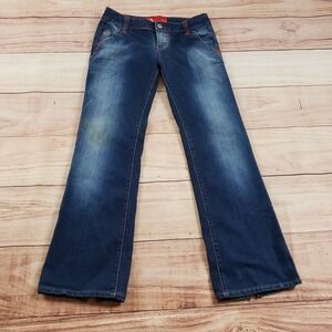 VINTAGE Ecko Red Jeans Womens 9 Blue Bootcut Low Rise Denim Pockets Ladies Y2K *